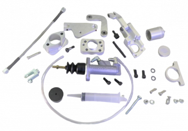 MDL LF Series 79-93 Mustang/Capri Hydraulic Clutch Master Kit, .700" Bore, Silver Billet Reservoir